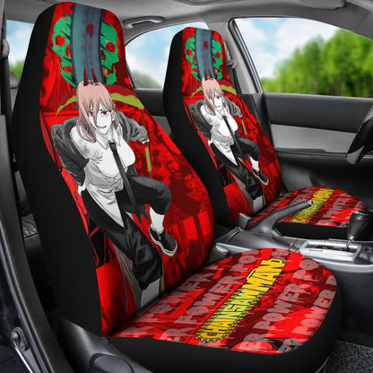 Chainsaw Man Power Car Seat Covers