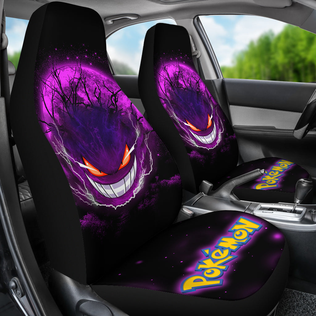 Gengar Ghost Scary Moonlight Car Seat Covers