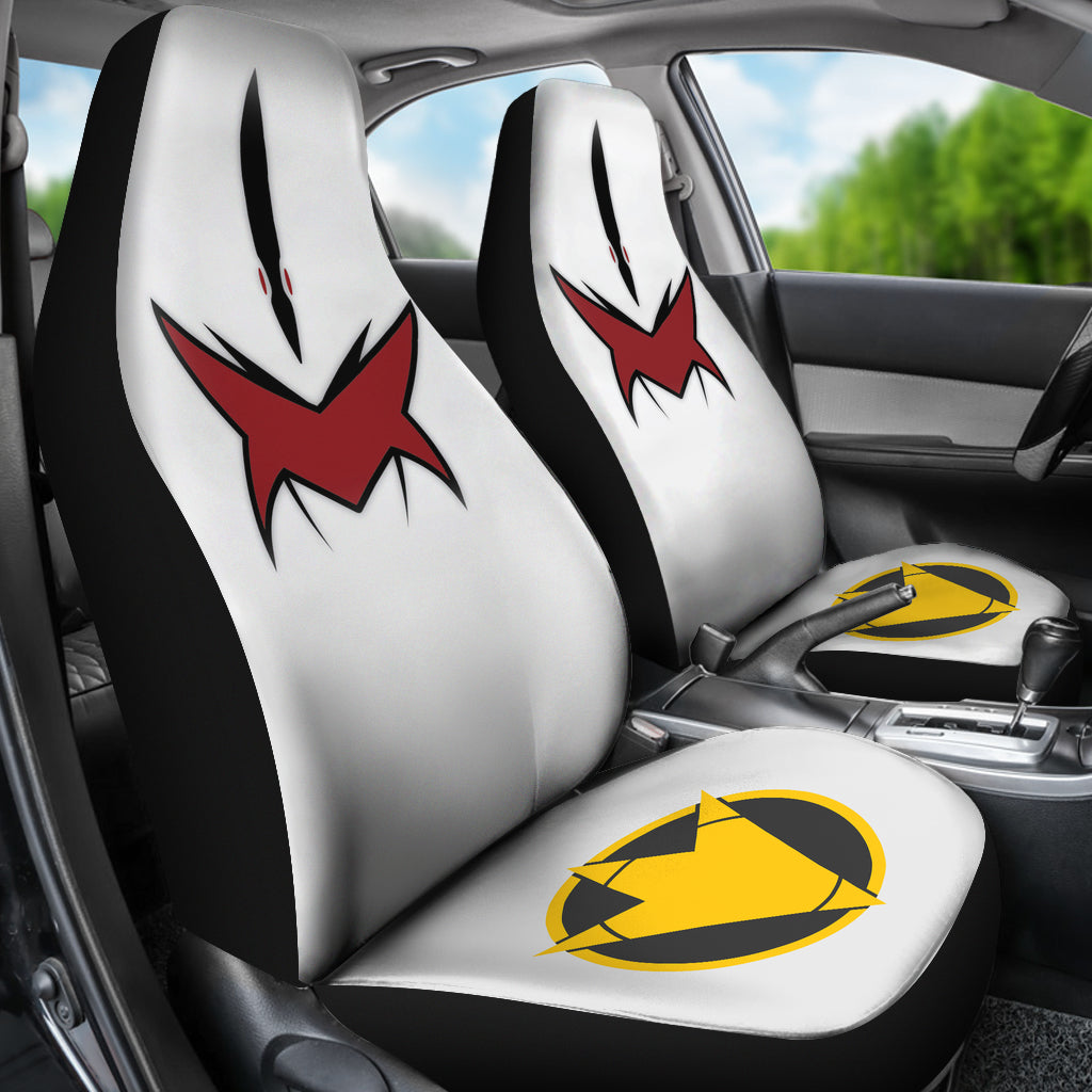 White Dino Thunder Power Rangers Car Seat Covers