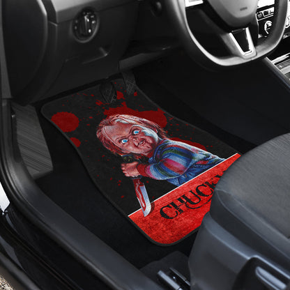 Horror Car Floor Mats Chucky Child's Play Blood Horror Film Halloween Car Floor Mats Horror Car Mats