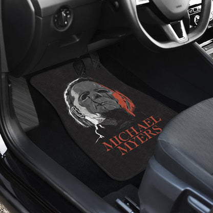 Horror Car Floor Mats Michael Myers Crying Stone Tear Bat Car Mats