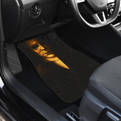 Horror Car Floor Mats Michael Myers Half Face Flying Bats Car Mats