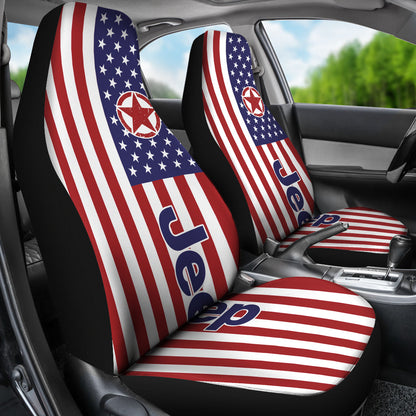 American Jeep Flag Car Seat Covers