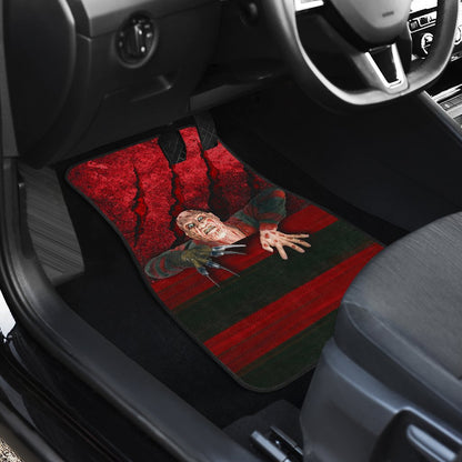 Horror Car Floor Mats Freddy Krueger On The Edge Car Mats