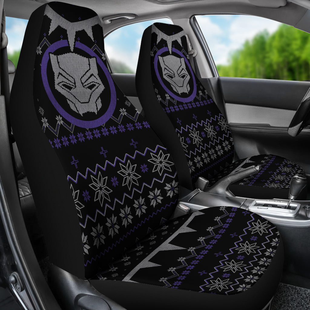 Black Panther Christmas Car Seat Covers