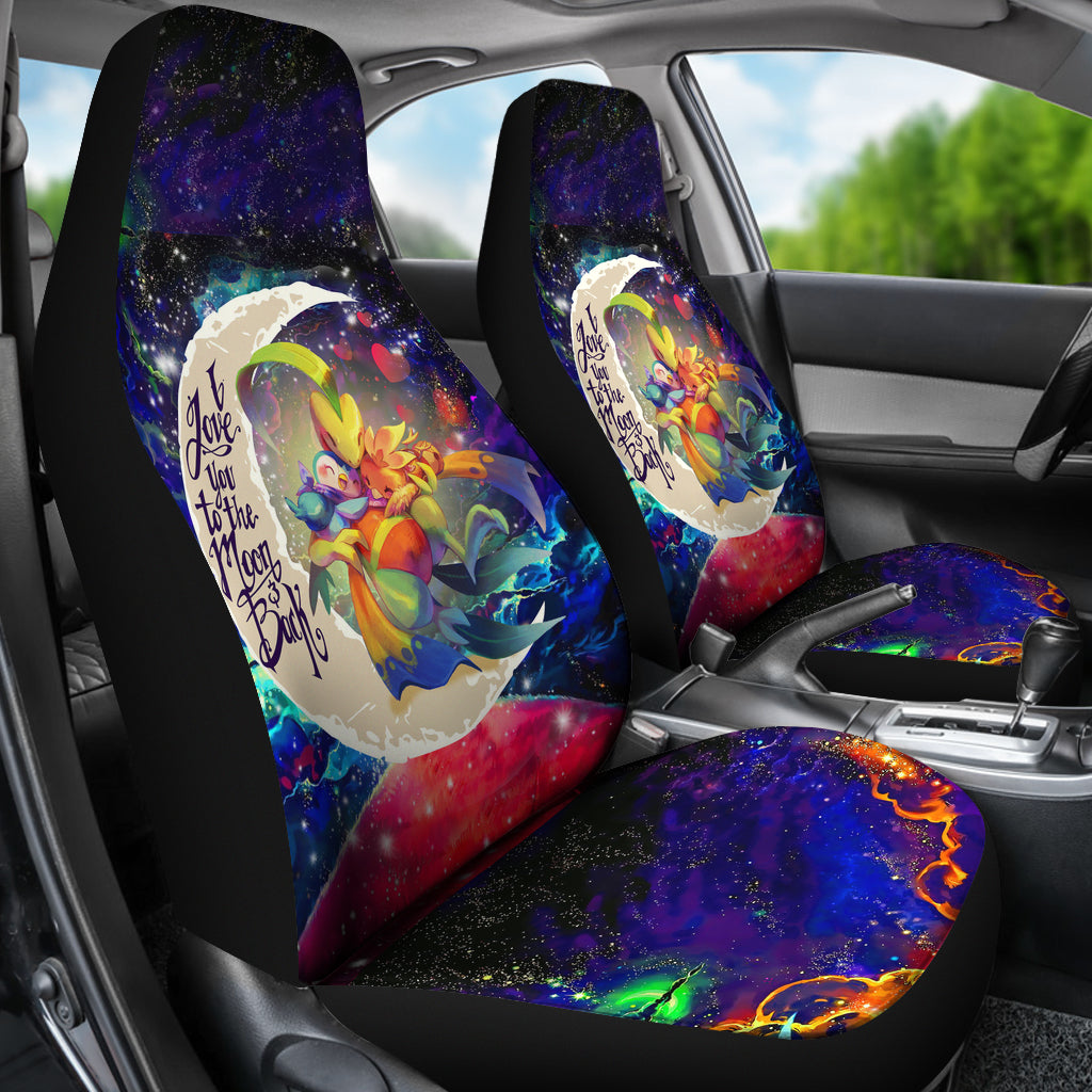 Torchic Grovyle Piplup Love You To The Moon Galaxy Car Seat Covers