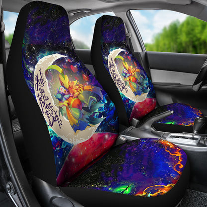 Torchic Grovyle Piplup Love You To The Moon Galaxy Car Seat Covers