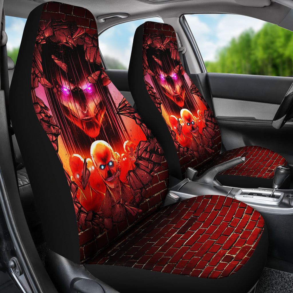 Eren Attack On Titans Founding Titans Break Wall Car Seat Covers