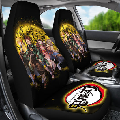 Demon Slayer Moonlight Anime Car Seat Covers