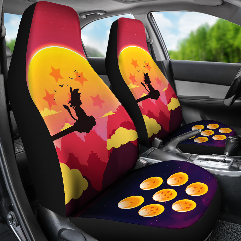 Goku Kid Sunset Dragon Ball Anime Car Seat Covers
