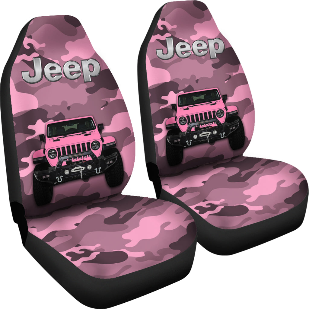 Pink Jeep Camouflage Car Seat Covers