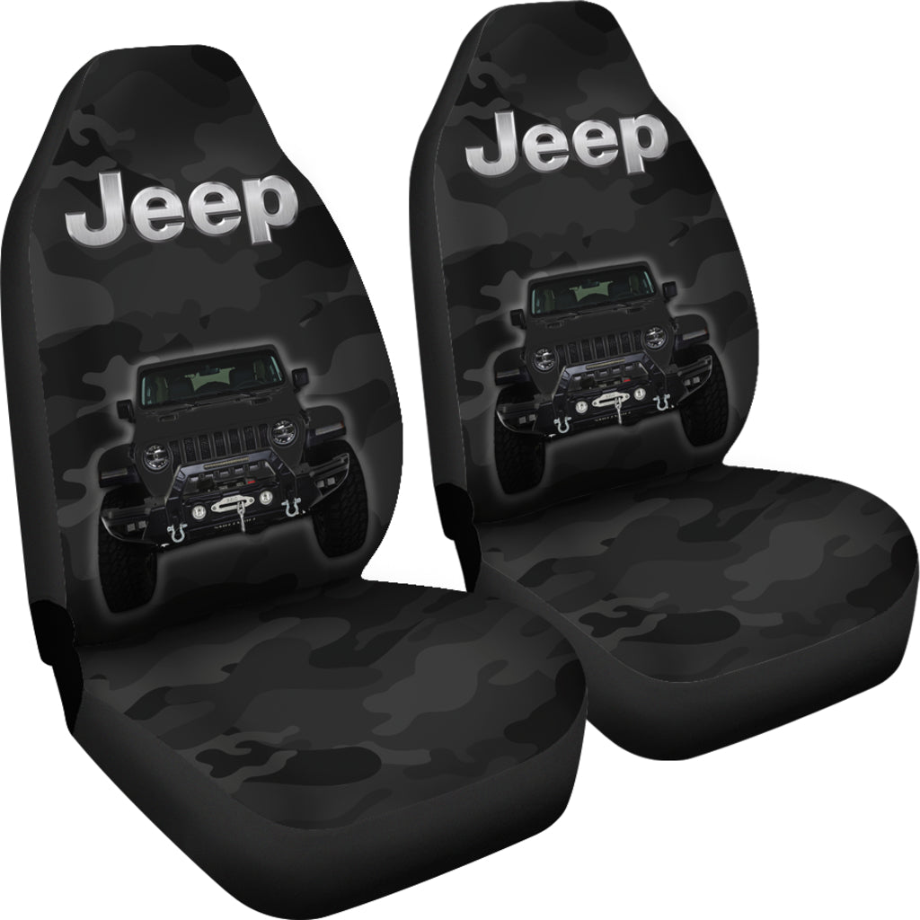 Black Jeep Camouflage Car Seat Covers