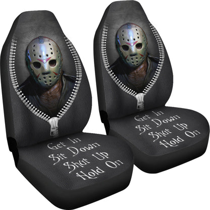 Jackson Friday The 13th Horror Get In Sit Down Shut Up And Hold On Car Zipper Car Seat Covers
