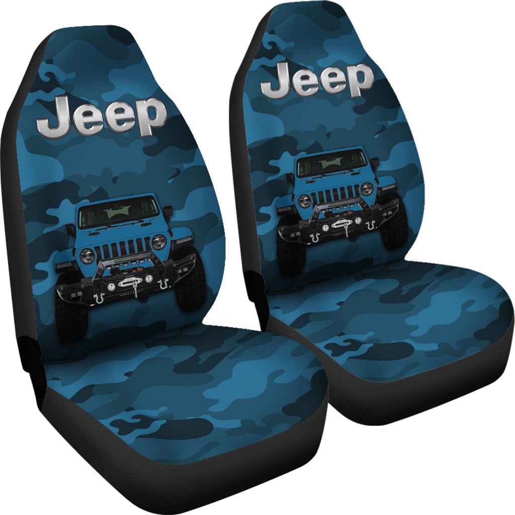 Blue Jeep Camouflage Car Seat Covers