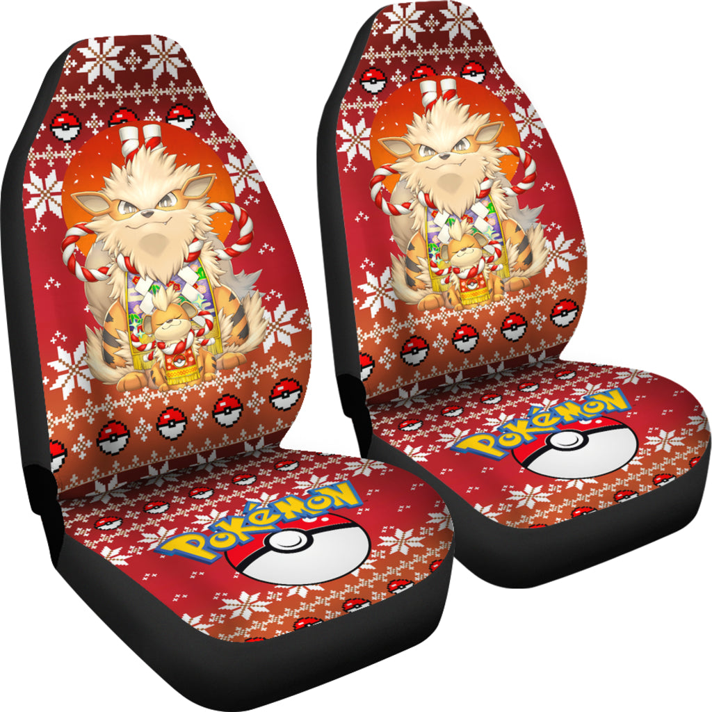 Arcanine Fire Christmas Car Seat Covers