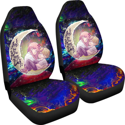 Chainsaw Man Denji X Power Love You To The Moon Galaxy Car Seat Covers