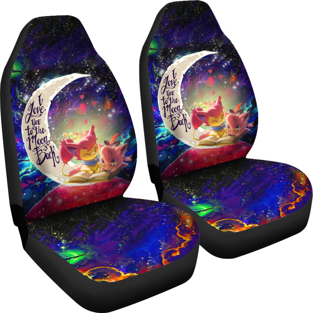 Skitty And Jigglypuff Love You To The Moon Galaxy Car Seat Covers