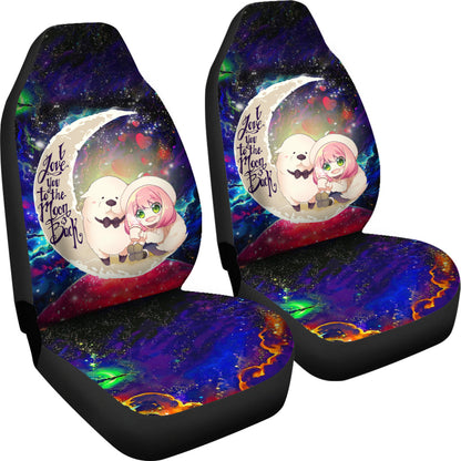 Anya Spy X Family Dog Love You To The Moon Galaxy Car Seat Covers