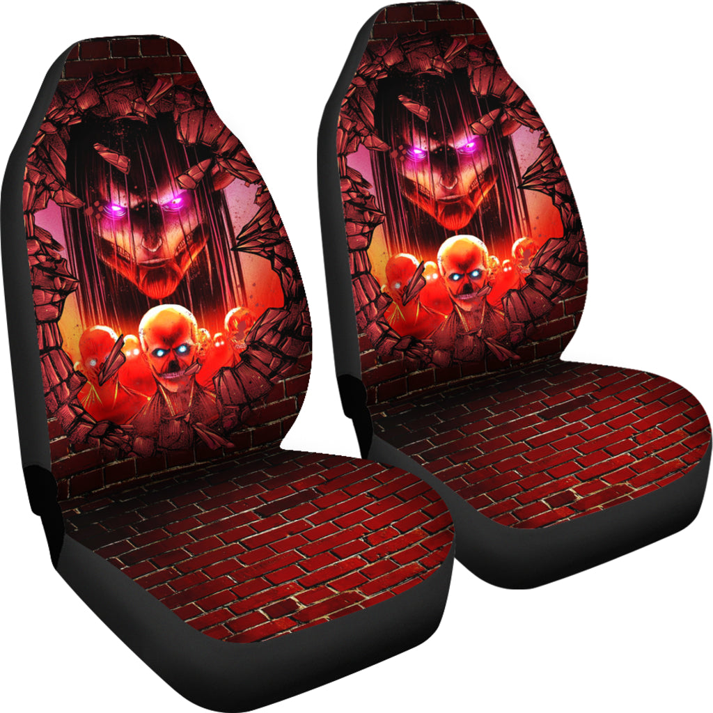Eren Attack On Titans Founding Titans Break Wall Car Seat Covers