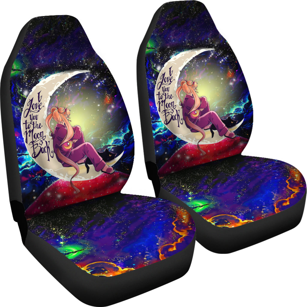 Sailor Moon Anime Love You To The Moon Galaxy Car Seat Covers