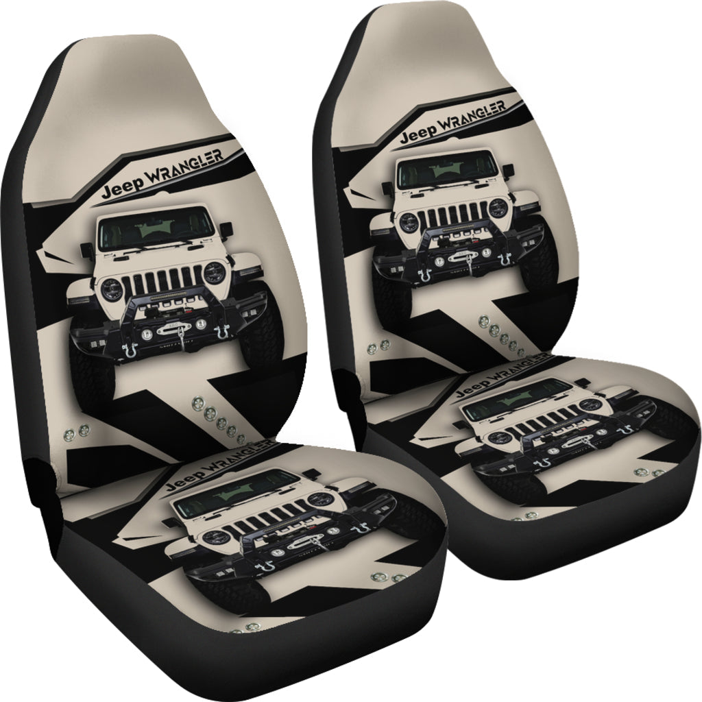 White Cream Jeep Car Seat Covers