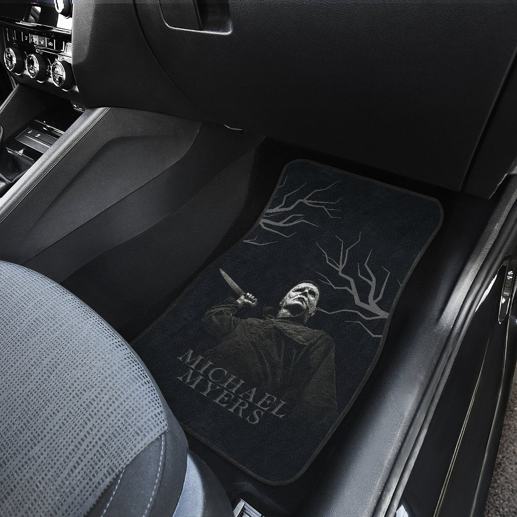 Horror Car Floor Mats Michael Myers No Emotion Black White Car Mats