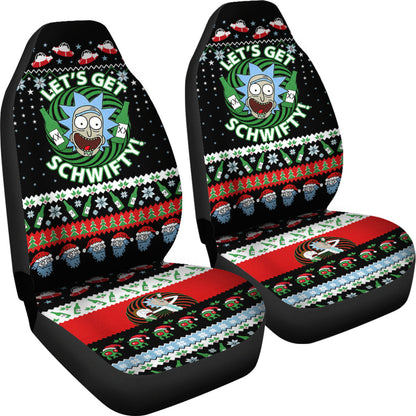 Rick Morty Christmas Car Seat Covers