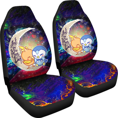 Torchic Piplup Love You To The Moon Galaxy Car Seat Covers
