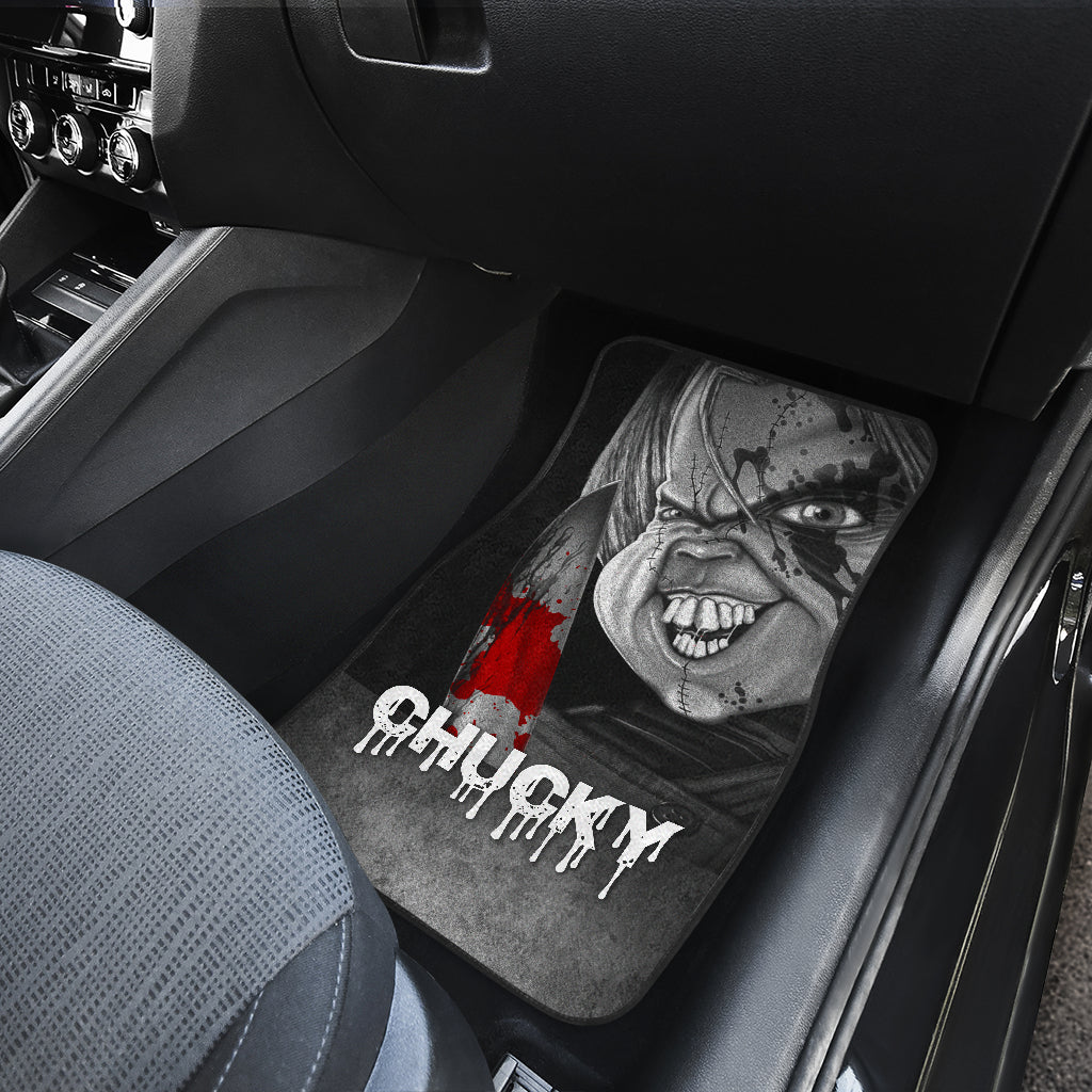 Horror Car Floor Mats Chucky Dark Horror Film Halloween Car Floor Mats Horror Car Mats