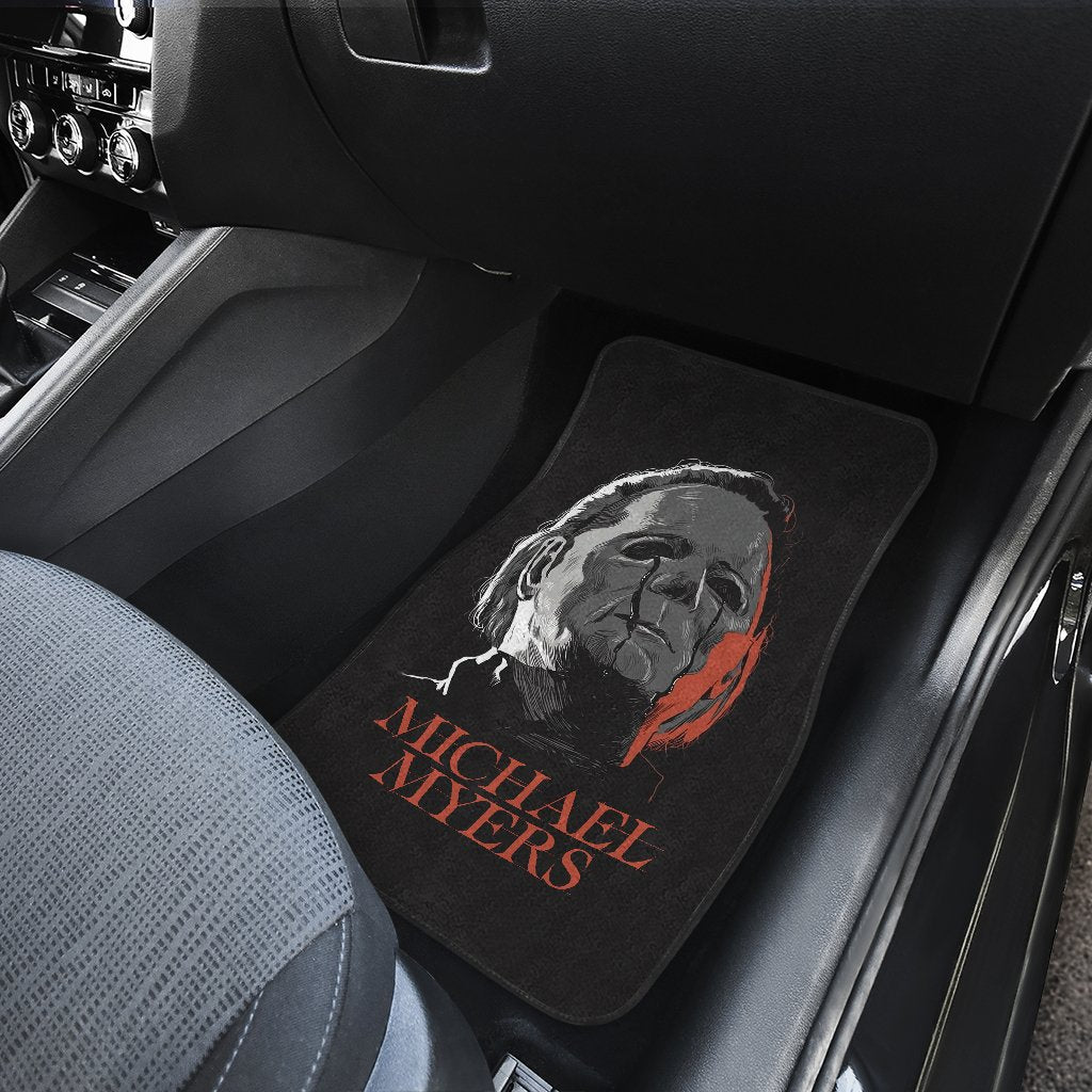 Horror Car Floor Mats Michael Myers Crying Stone Tear Bat Car Mats