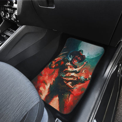 Horror Car Floor Mats Freddy Krueger Human Escape From Claw Car Mats