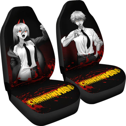 Chainsaw Man Denji X Power Car Seat Covers