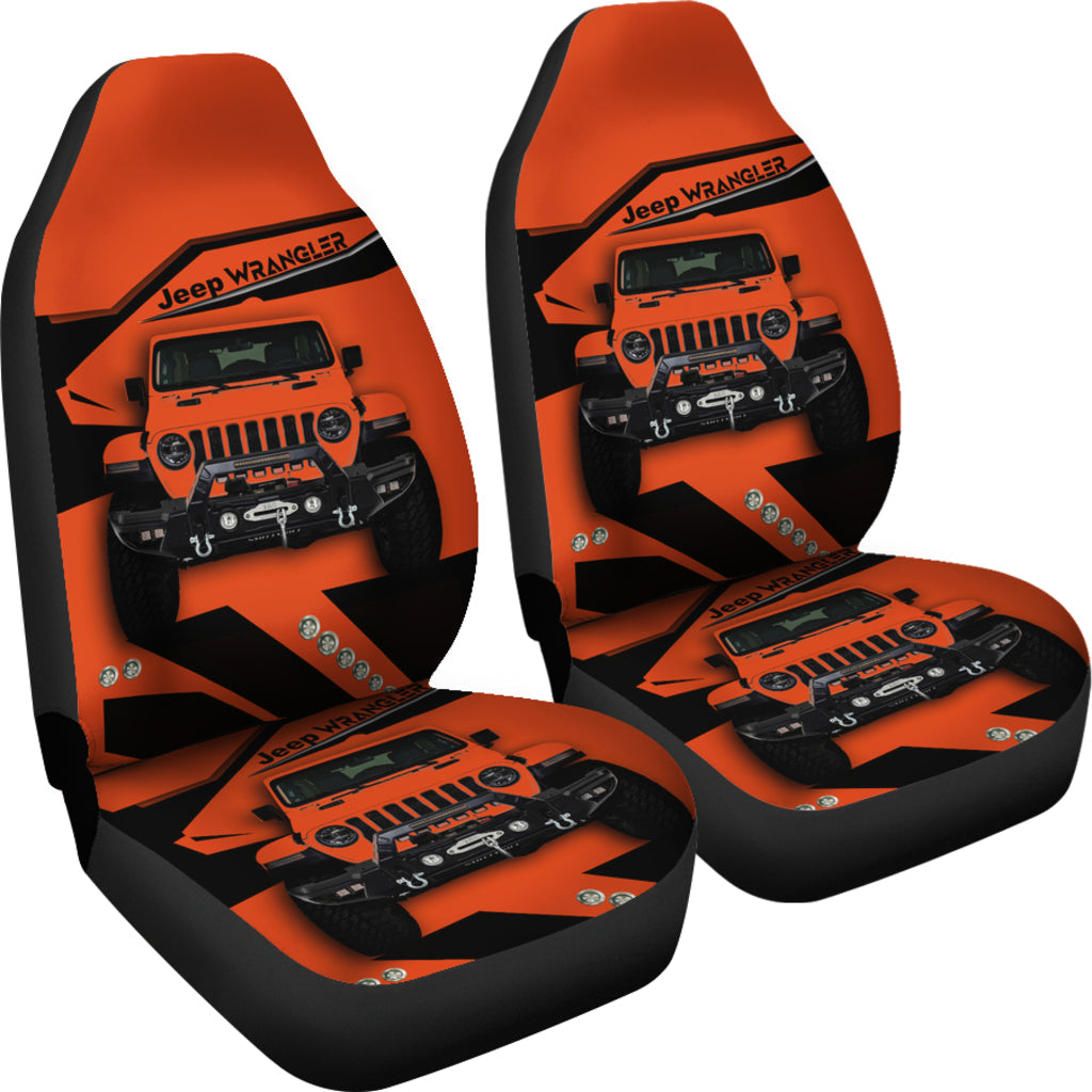 Orange Jeep Car Seat Covers