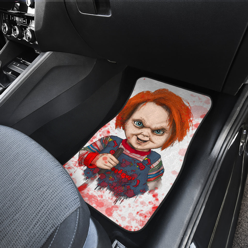 Horror Car Floor Mats Chucky Blood Horror Film Halloween Minimal Car Floor Mats Horror Car Mats