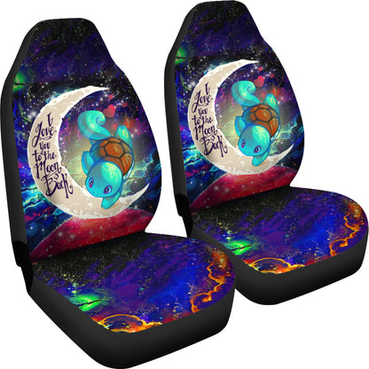 Squirtle Love You To The Moon Galaxy Car Seat Covers