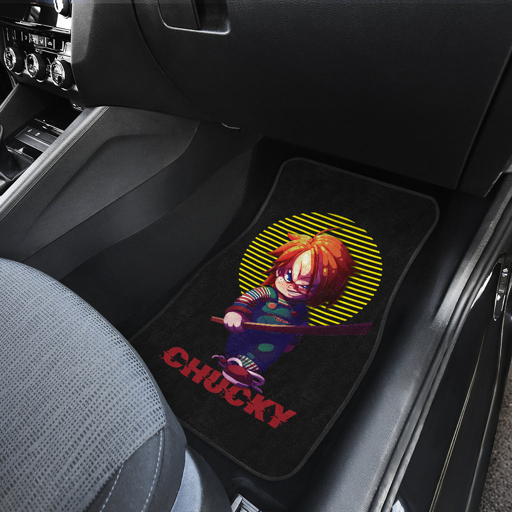 Horror Car Floor Mats Chucky Horror Film Halloween Minimal Car Floor Mats Horror Car Mats