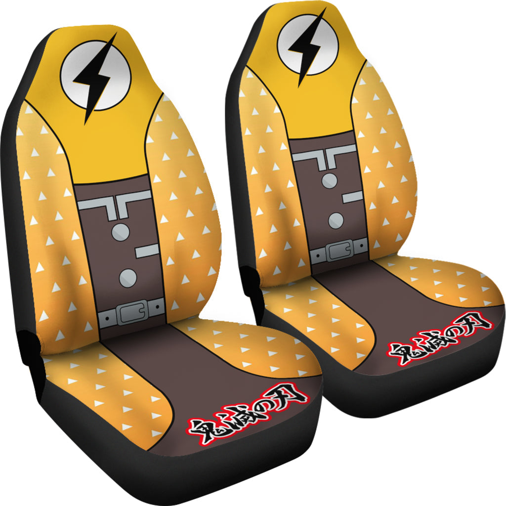 Demon Slayer Anime Zenitsu Car Seat Covers