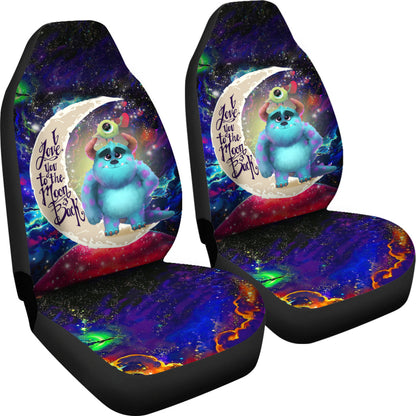 Monster Inc Sully And Mike Love You To The Moon Galaxy Car Seat Covers