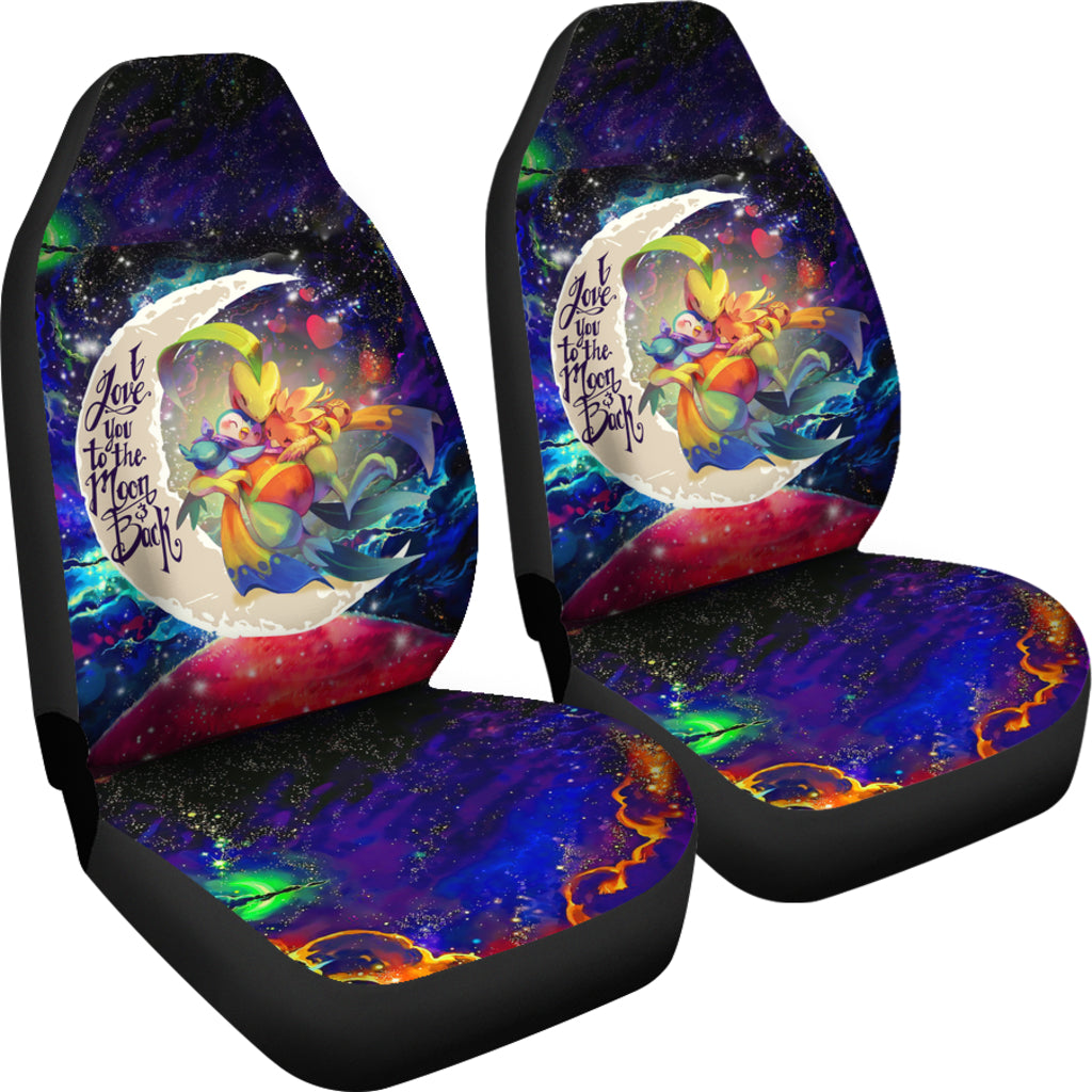 Torchic Grovyle Piplup Love You To The Moon Galaxy Car Seat Covers