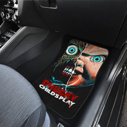 Horror Car Floor Mats Chucky Face Horror Film Halloween Car Floor Mats Horror Car Mats