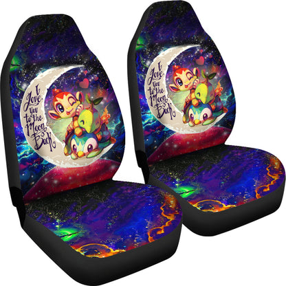 Piplup Turtwig And Chimchar Gen 4 Love You To The Moon Galaxy Car Seat Covers