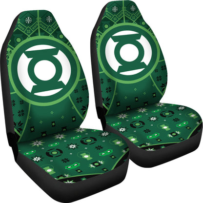 Green Lattern Christmas Car Seat Covers