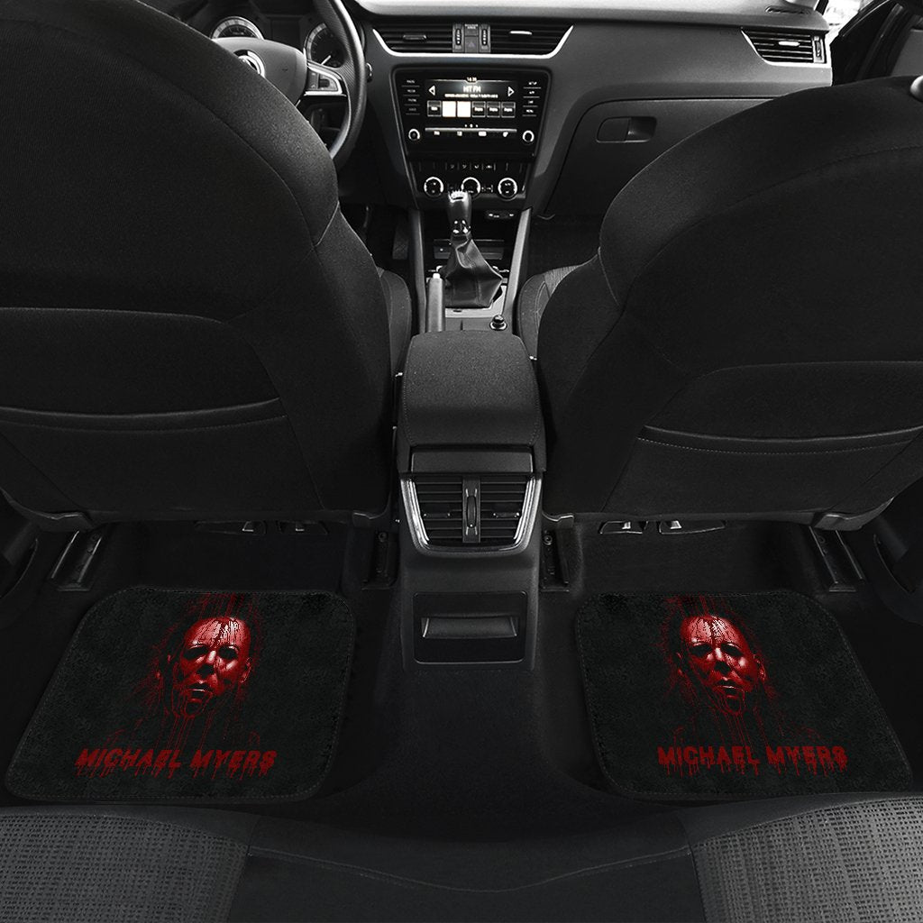 Horror Car Floor Mats Michael Myers Bleeding Red Face Car Mats