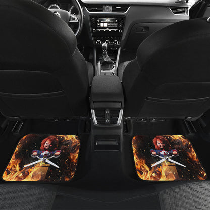 Horror Car Floor Mats Chucky Fire Horror Film Halloween Car Floor Mats Horror Car Mats