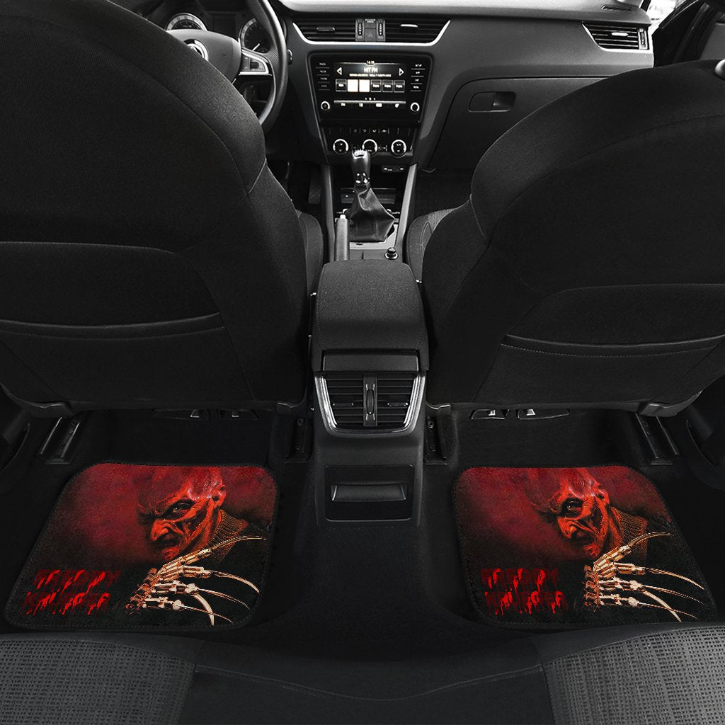 Horror Car Floor Mats Freddy Krueger Dissolving Face Car Mats