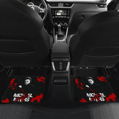 Horror Car Floor Mats Michael Myers Red Blood Black White Car Mats