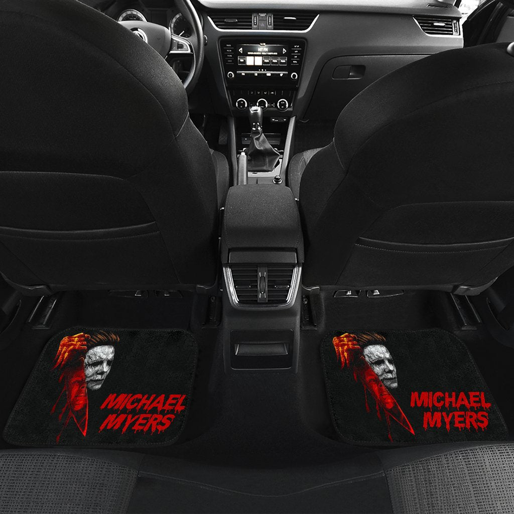 Horror Car Floor Mats Michael Myers Bloody Knife Car Mats