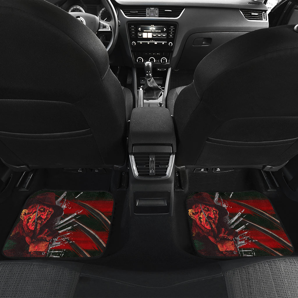 Horror Car Floor Mats A Nightmare On Elm Street Car Floor Mats Horror Freddy Krueger Halloween Car Mats Gift