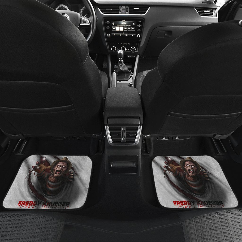 Horror Car Floor Mats Freddy Krueger Emerging From Claw Car Mats