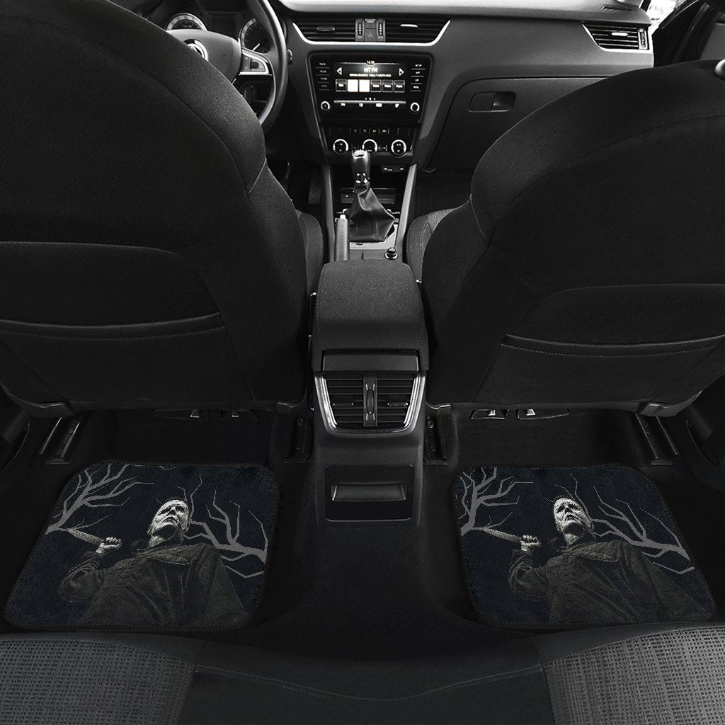 Horror Car Floor Mats Michael Myers No Emotion Black White Car Mats